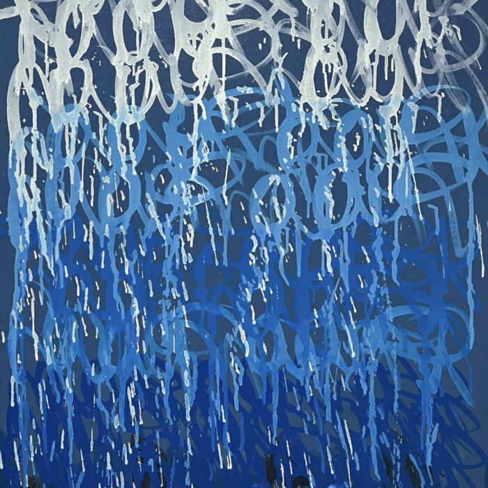 Bold by JonOne, unique mixed media painting on canvas, 2024