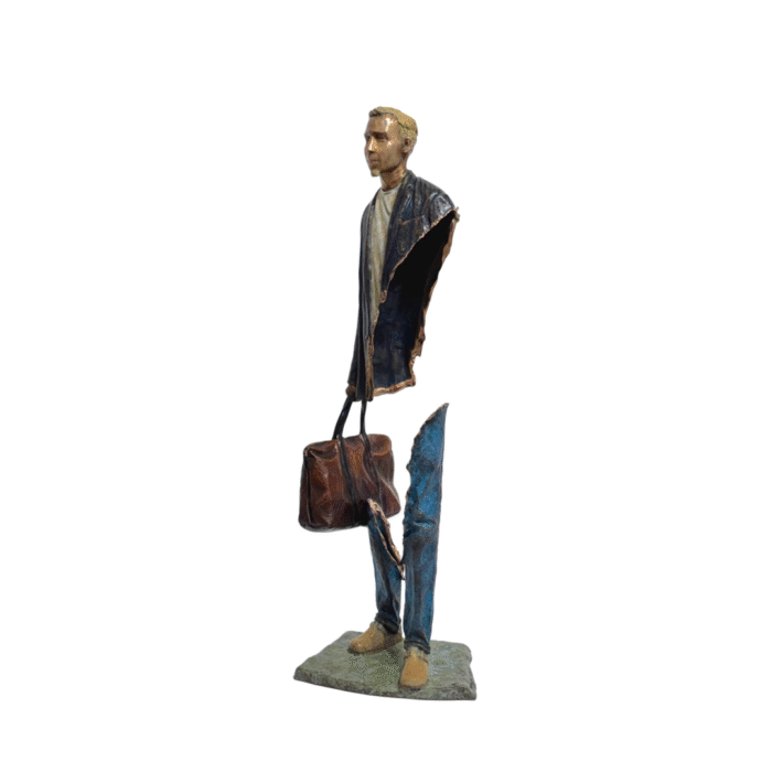 Sculpture en bronze « Lucas » de Bruno Catalano, présentée par la Galerie De Medicis à Paris.